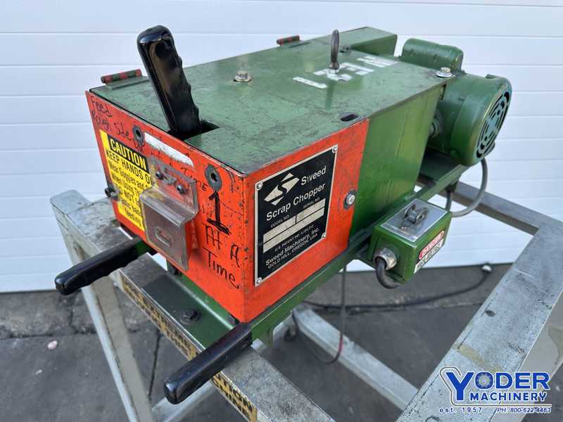 Sweed #LG2-2, scrap chopper, 3/4" x1-1/4" infeed opening, 1/4" cut length, 1/2 HP, 162.5 FPM - Image 3