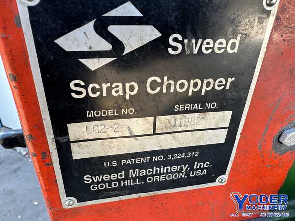 Sweed #LG2-2, scrap chopper, 3/4" x1-1/4" infeed opening, 1/4" cut length, 1/2 HP, 162.5 FPM - Image 10