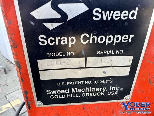 Sweed #LOII-2, scrap chopper, 3/4" x1-1/4" infeed opening, 1/4" cut length, 1/2 HP, 162.5 FPM - Image 9
