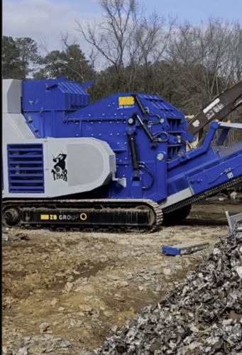 ZB #THOR-6363K, portable mobile hammermill shredder, 20-25 TPH, tilting ramp, new - Image 2