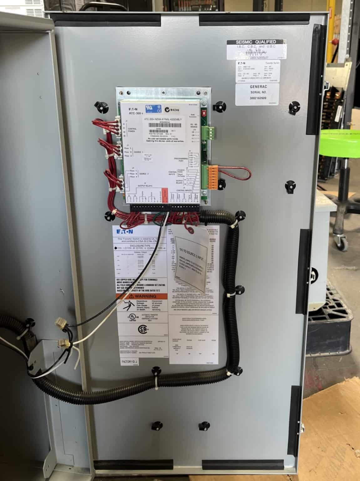 100 Amp. Eaton #ATC3C2X40100XSU, automatic transfer switch, 480 Volts, Nema 1, 2018 - Image 3