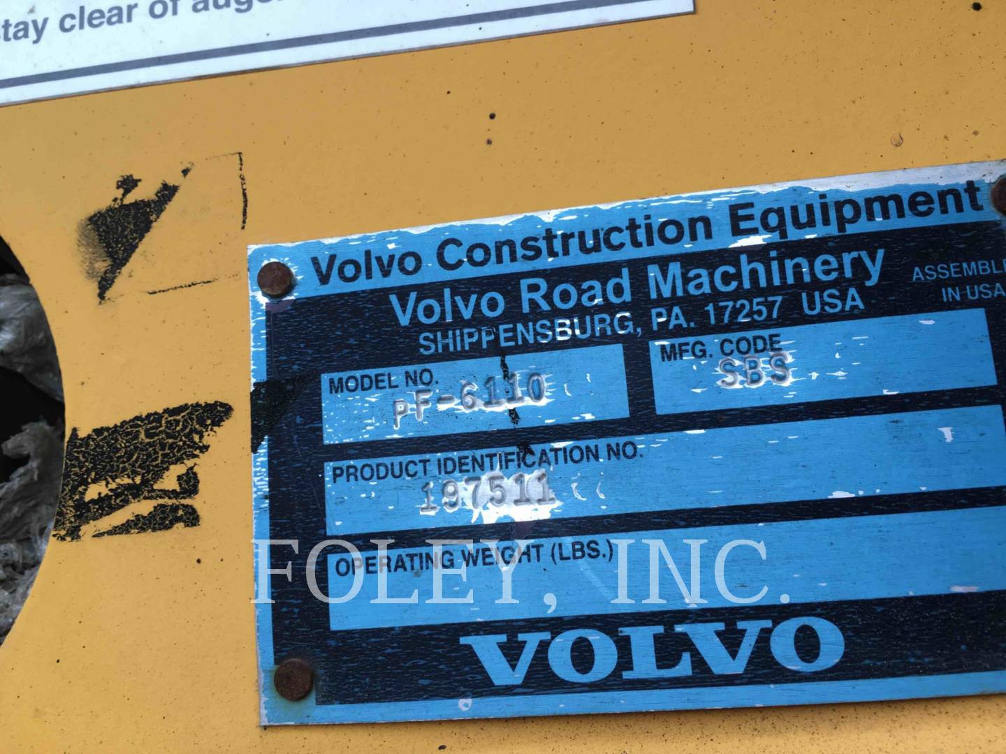 Volvo PF6110, Asphalt Paver, 2434 hours, S/N: 107511, 2008 - Image 6