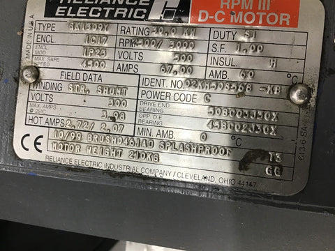 40 HP 3000 RPM Reliance 02KH508568-KB, DC motor, 500 VA, 300 VF - Image 6