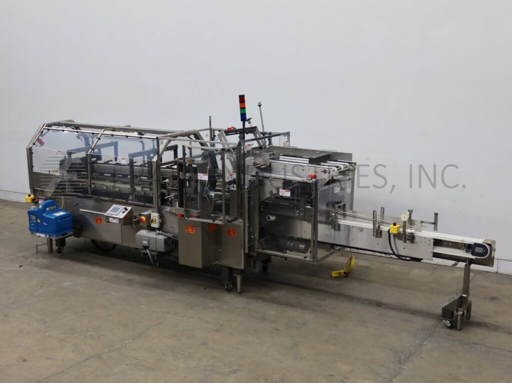 Adco #9WA-100-SS, automatic, continous motion, Stainless Steel, wrap around, hot melt glue cartoner, 50-100 - Image 1