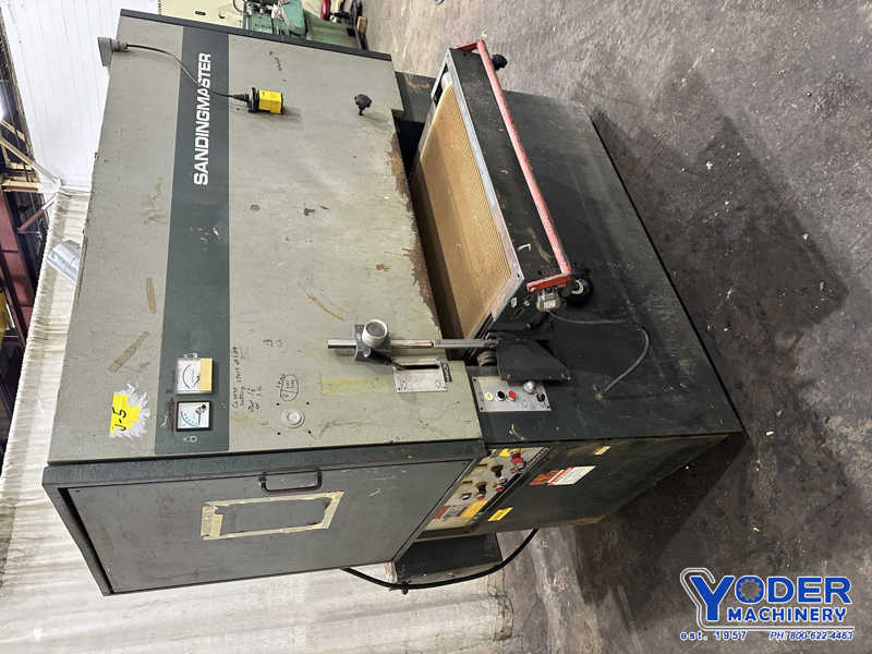 36" Sandingmaster #CSB2-900, belt grinder, pneumatic tracking, oenmatic belt tension - Image 2