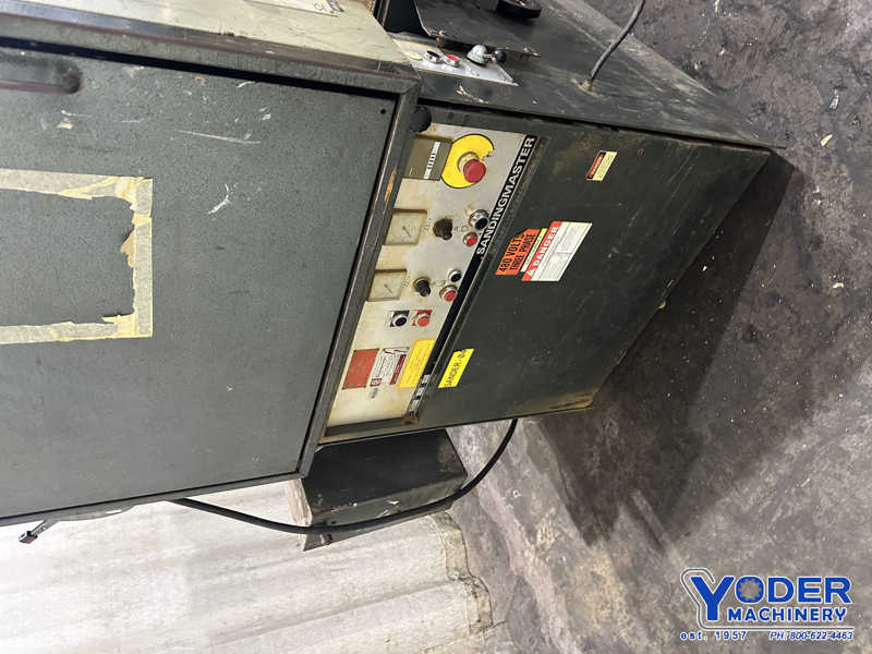36" Sandingmaster #CSB2-900, belt grinder, pneumatic tracking, oenmatic belt tension - Image 9