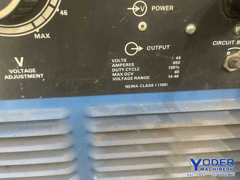 59/108 Amps, Miller Deltaweld #650DC, Arc welder with S-54D feeder, 37 KW, gun - Image 5
