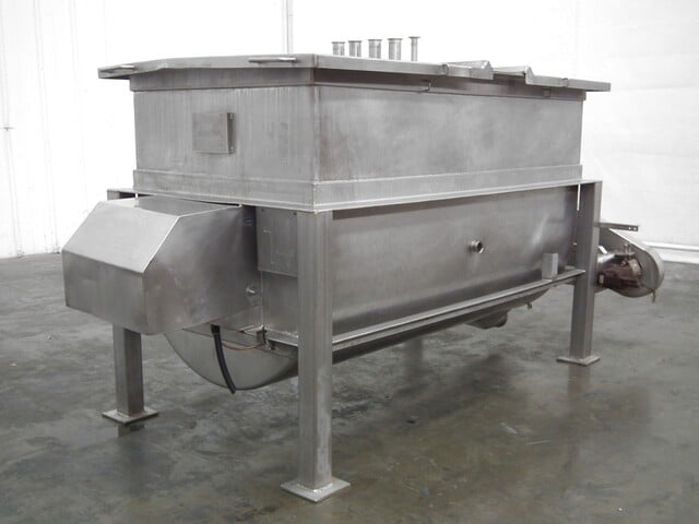 L & A, Stainless 350 gallon double rotating auger spiral coil batch cooker - Image 1