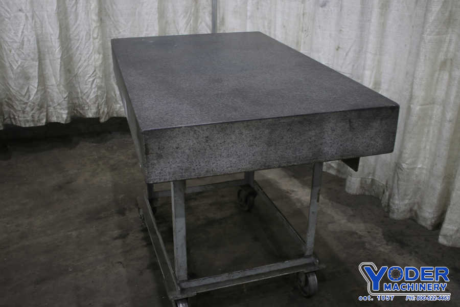 36" x 48" x 6-1/4" DoAll, granite plate on stand, charcoal color, grade B - Image 2