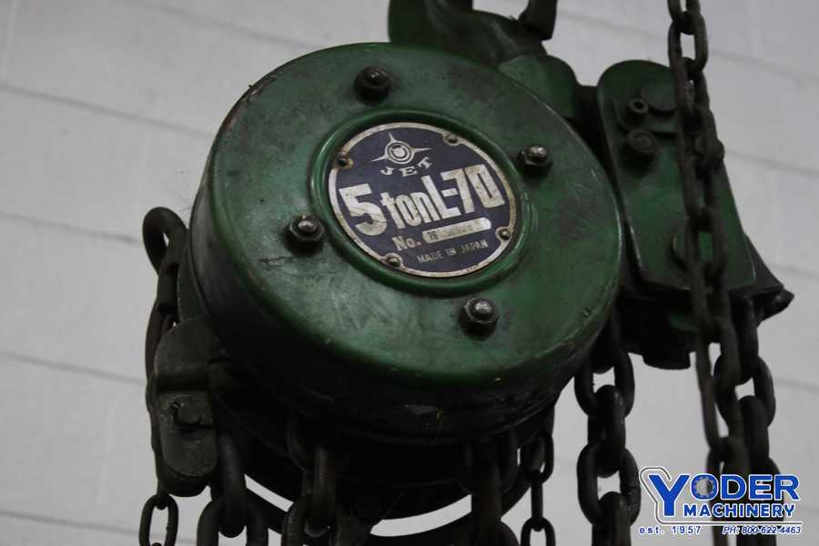 5 Ton, Jet #L70, manual chain hoist, serial #76/29928 - Image 6
