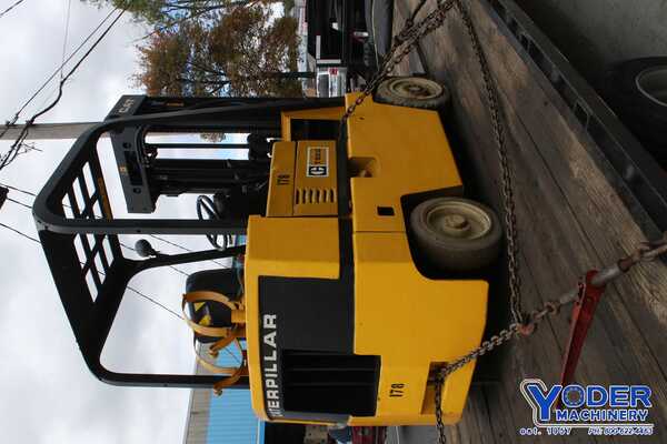 5000 lb. Caterpillar #T50D, propane forklift, 189" lift height, 4" x 48" forks, side shift, 1988 - Image 5