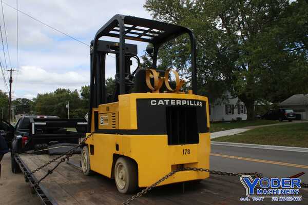 5000 lb. Caterpillar #T50D, propane forklift, 189" lift height, 4" x 48" forks, side shift, 1988 - Image 6