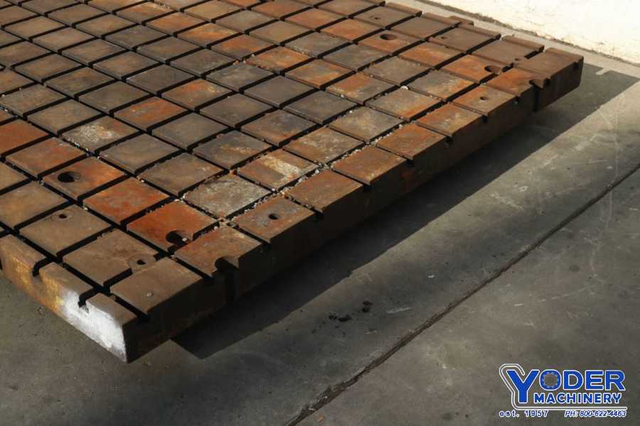 144" x 48" x 4-1/2", solid steel t-slotted plat - Image 9