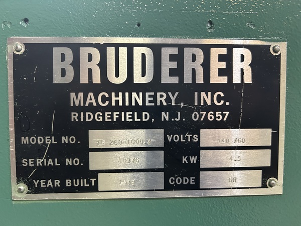 Bruderer #18260-1000.2, 19 straightening rolls, 260mm material width,.20-4mm thickness - Image 2