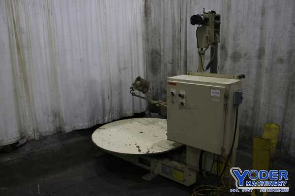 8000 lb. Littell #H-80-Lazy-Susan, pallet type coil reel, 54" outside dimensions, 14" table height, 1/2 HP - Image 1