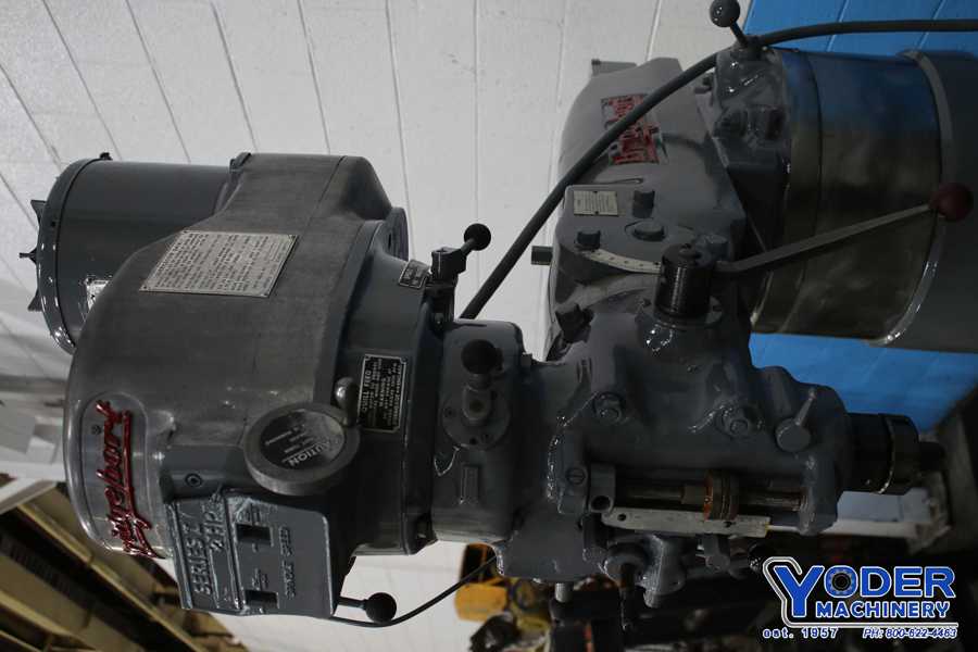 Bridgeport #Series-I, ram type vertical mill, 9" x42" table, 2 HP, One shot lube, chrome ways - Image 6
