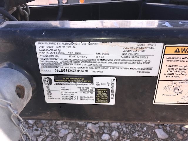 62 KW Multiquip #DCA70SSIU4F, trailer mounted, Tier 4F, sound attenuated enclosure, 120/240/208/277/480 - Image 10