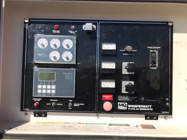 62 KW Multiquip #DCA70SSIU4F, trailer mounted, Tier 4F, sound attenuated enclosure, 120/240/208/277/480 - Image 3