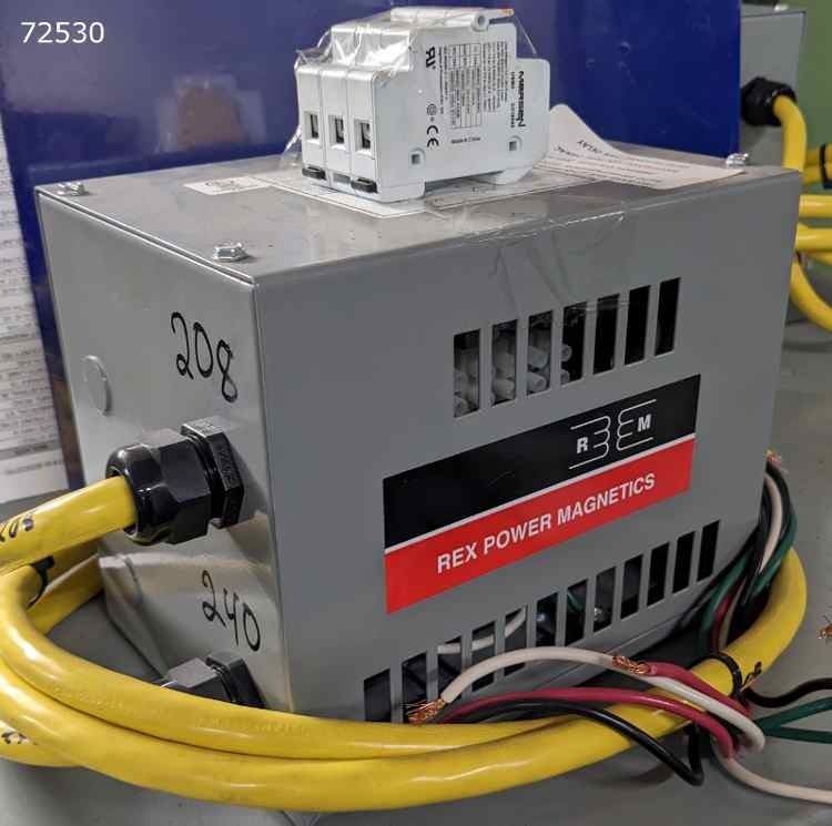 4 KVA 240 Primary, 208 Secondary, Rex Power magnets #RC4C-B, S/N J32847-06, new - Image 3