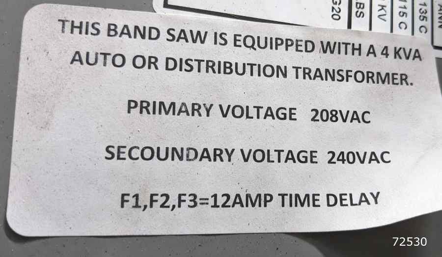 4 KVA 240 Primary, 208 Secondary, Rex Power magnets #RC4C-B, S/N J32847-06, new - Image 6