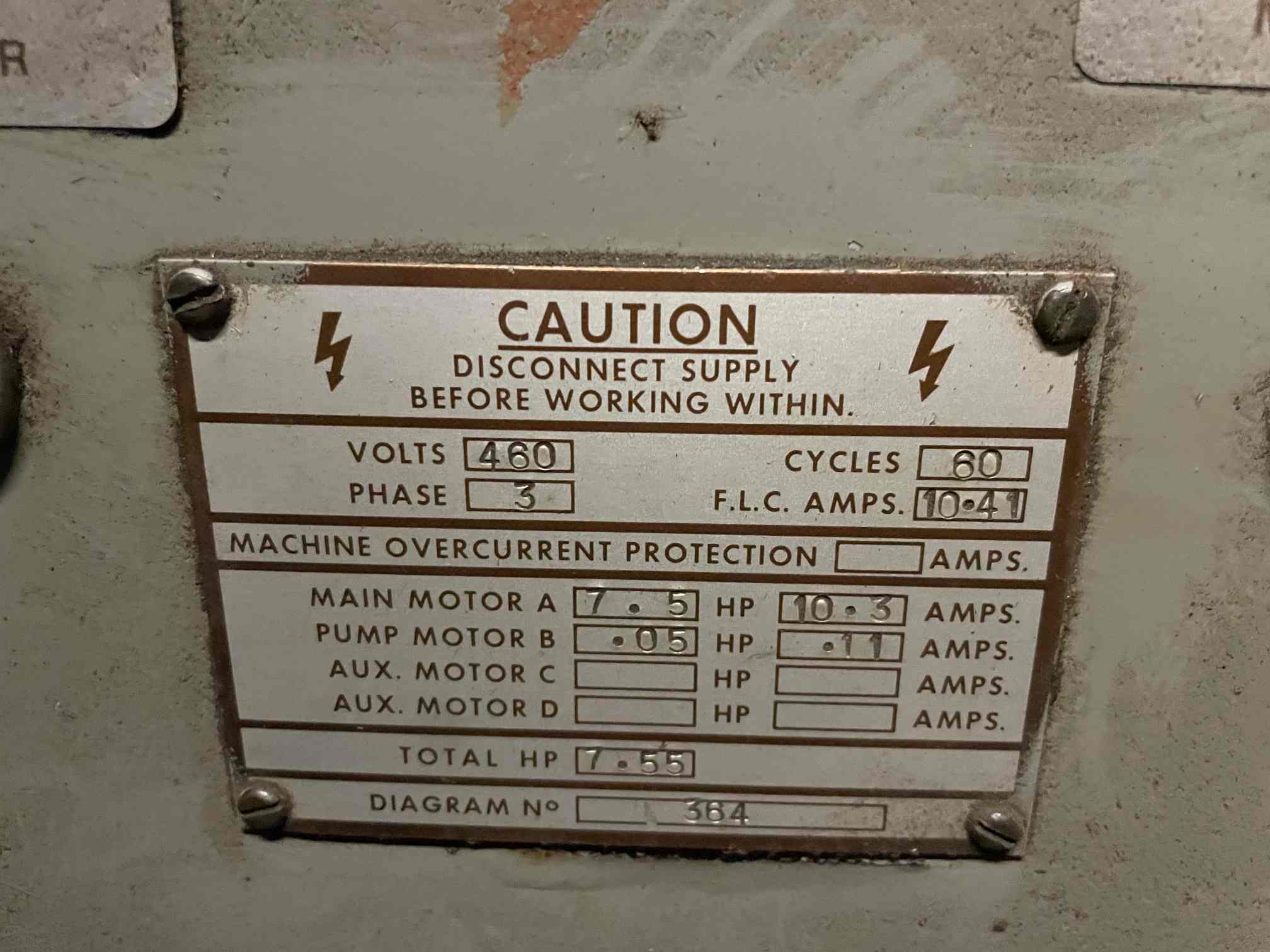15" x 50" Clausing #15, Engine Lathe, 2.125" spindle bore, 7.5 HP, 1982 - Image 2