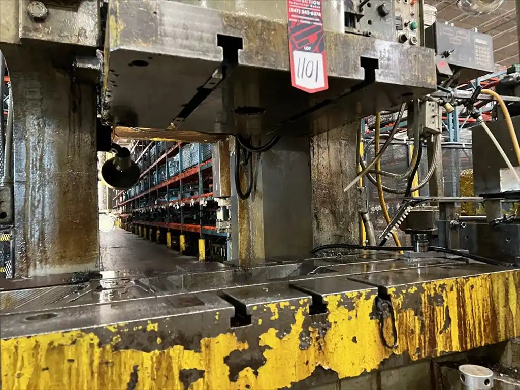 165 Ton, Aida #NC1-15, OBI press, 5.1" stroke, 13.77" Shut Height, 3.983"adj., 46.06"x23.62"table, 40-85 - Image 6