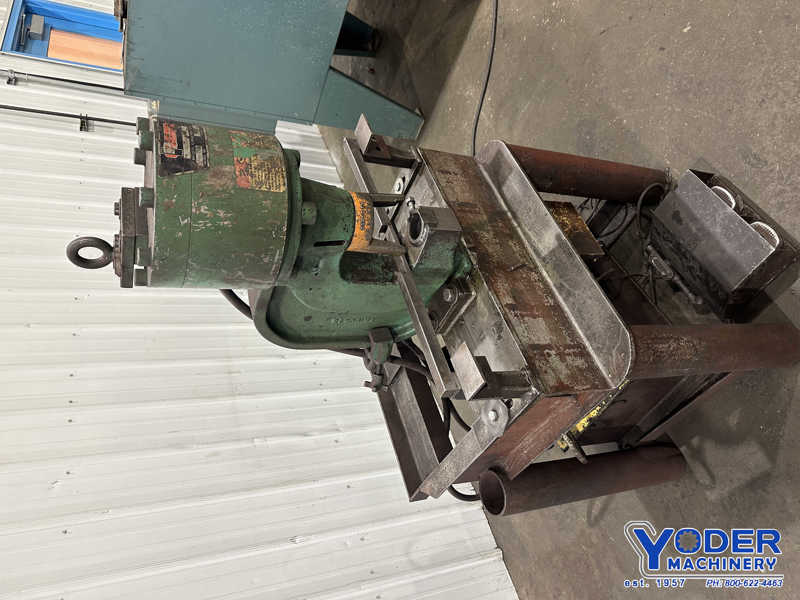60 Ton, Peddinghaus #FP-60, hydraulic flange punch, 4-1/2" throat, electric foot pedal, 10 HP - Image 2