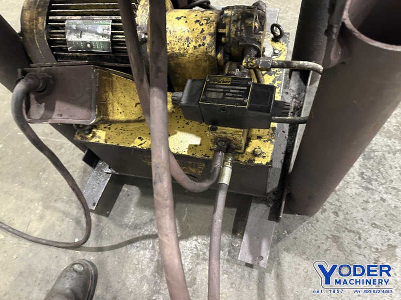 60 Ton, Peddinghaus #FP-60, hydraulic flange punch, 4-1/2" throat, electric foot pedal, 10 HP - Image 7