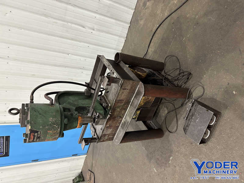 60 Ton, Peddinghaus #FP-60, hydraulic flange punch, 4-1/2" throat, electric foot pedal, 10 HP - Image 8