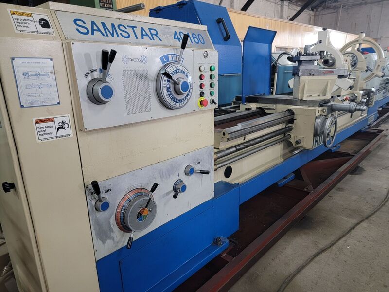 40" x 160" Samstar, heavy duty lathe, 28-5/16" swing over cross slide, inch/metric, 5" spindle bore - Image 2