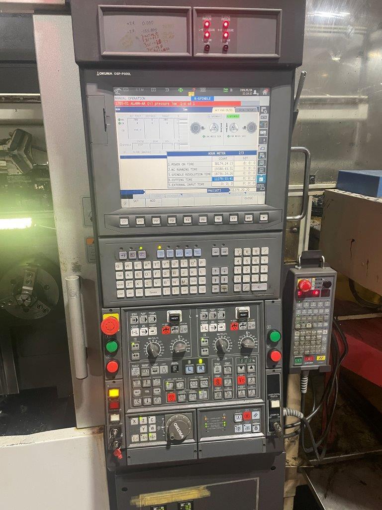 Okuma #2SP-150H, CNC lathe, OSP-P300L Control, 13.7" swing, 2" bar, 3-jaw 8" chuck, 15 HP, 2015 - Image 4