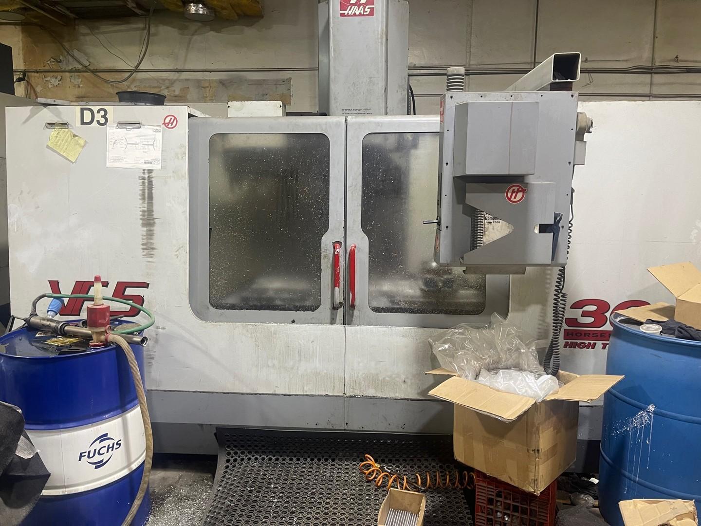 Haas #VF-5, CNC vertical machining center, 20 automatic tool changer, 50" X, 25" Y, 25" Z, 10000 RPM, #40, 30 - Image 1
