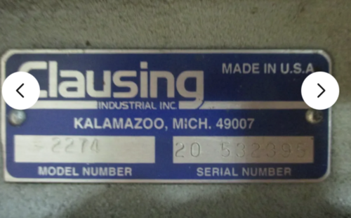 20" Clausing #2274, drill press,vari-speed, 1-1/2 HP, #3 MT, 18" Jacobs ball bearing chuck, 3 phase - Image 9