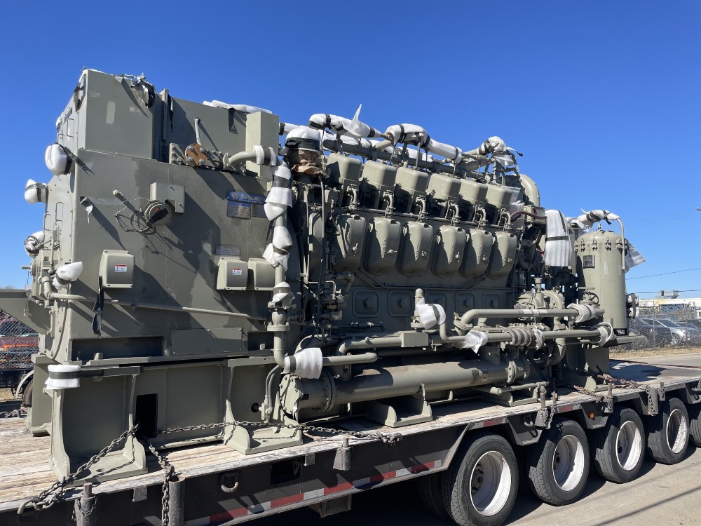 1500 KW Fairbanks-Morse #12-251E ALCO 2400 HP Diesel Engine, w/1-1/2 Megawatt 480 VAC Generator, new/unused - Image 2