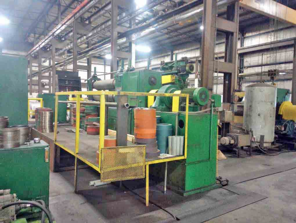 60" x 8" Paxson, slitter head, 6" diameter Pinch rolls, 64" roll face, 3 roll edge guides, manual adj. - Image 1