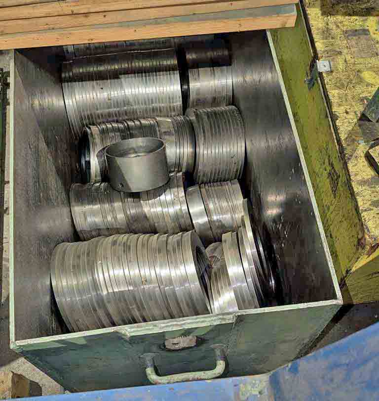 60" x 8" Paxson, slitter head, 6" diameter Pinch rolls, 64" roll face, 3 roll edge guides, manual adj. - Image 7