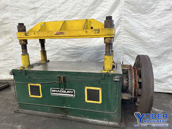 80 Ton, Bradbury, 4-post cut-off press, 2 stroke, 18" Shut Height, 4" adjustment, air clutch, 20 HP - Image 1