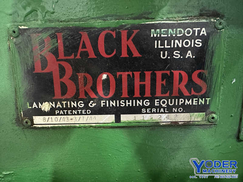 Black Brothers, roll coater, 56" length of rolls, 36-1/2" pass line height, air top & bottom roll adjustment - Image 4