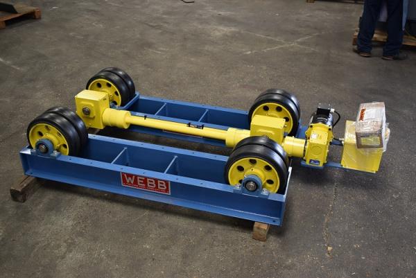 6 Ton, Webb #S-122, turning rolls, 3"-8' diameter range, 12" x6" rubber wheels, 120 V., variable speed - Image 1