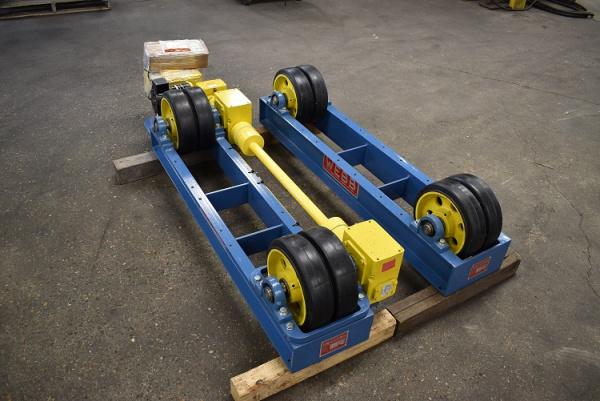 6 Ton, Webb #S-122, turning rolls, 3"-8' diameter range, 12" x6" rubber wheels, 120 V., variable speed - Image 3
