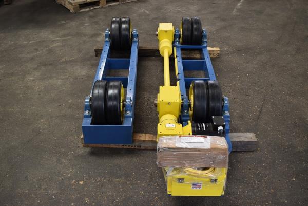 6 Ton, Webb #S-122, turning rolls, 3"-8' diameter range, 12" x6" rubber wheels, 120 V., variable speed - Image 4