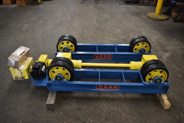 6 Ton, Webb #S-122, turning rolls, 3"-8' diameter range, 12" x6" rubber wheels, 120 V., variable speed - Image 5