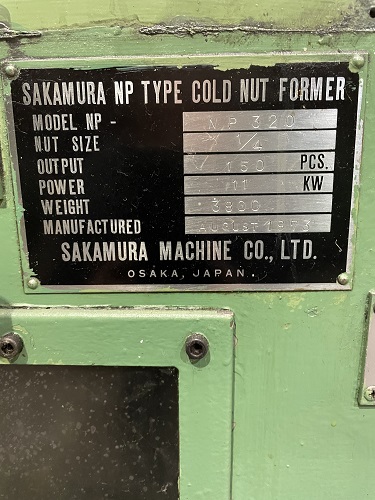 1/4" Sakamura #NP-320, nut former - Image 2