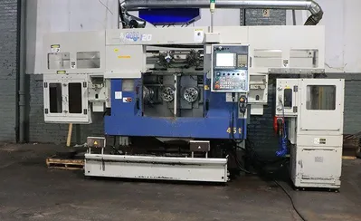 Muratec #MW-120, twin spindle single gantry CNC turning center w/stacker, Fanuc pendant Control, 2013 - Image 2