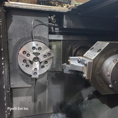 Muratec #MW-120, twin spindle single gantry CNC turning center w/stacker, Fanuc pendant Control, 2013 - Image 6