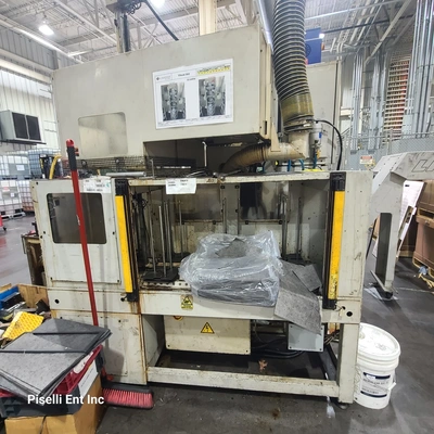 Muratec #MW-120, twin spindle single gantry CNC turning center w/stacker, Fanuc pendant Control, 2013 - Image 7