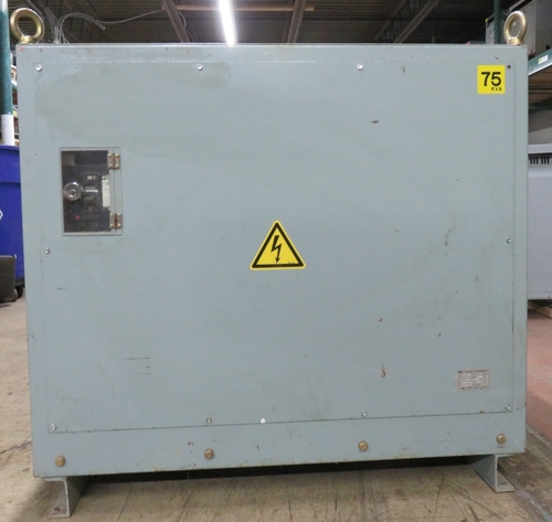 75 KVA 480/240 Primary, 220/200 Secondary, GEW T-3B, transformer, 1 yr warranty, 1989 - Image 9