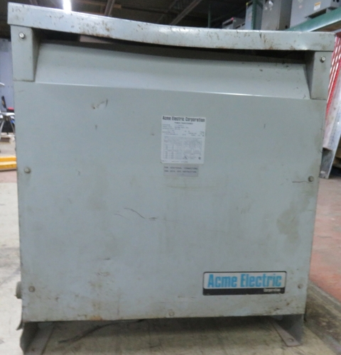 37.5 KVA 240x480 Primary, 120/240 Secondary, Acme T-1-53019-3, transformer, with taps, 1 yr warranty - Image 2