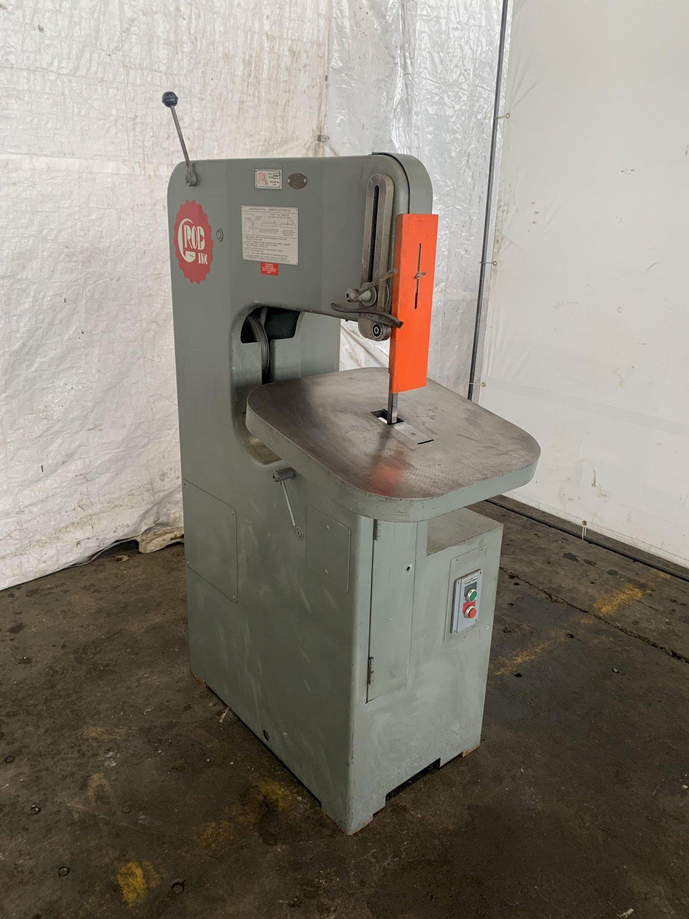 18" Grob #FAB-18, vertical saw, 20" x 20" table - Image 1