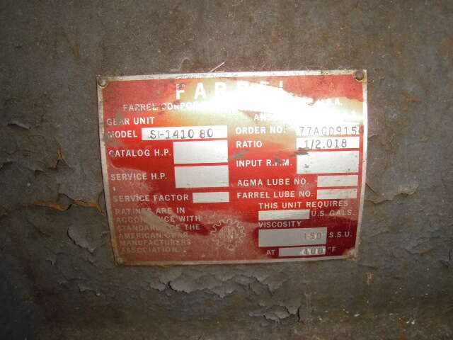 700 HP @ 880 RPM, Farrel #S1-141-080, 2.01 :1 ratio, 437 RPM out, parallel shaft, #1270814 - Image 4